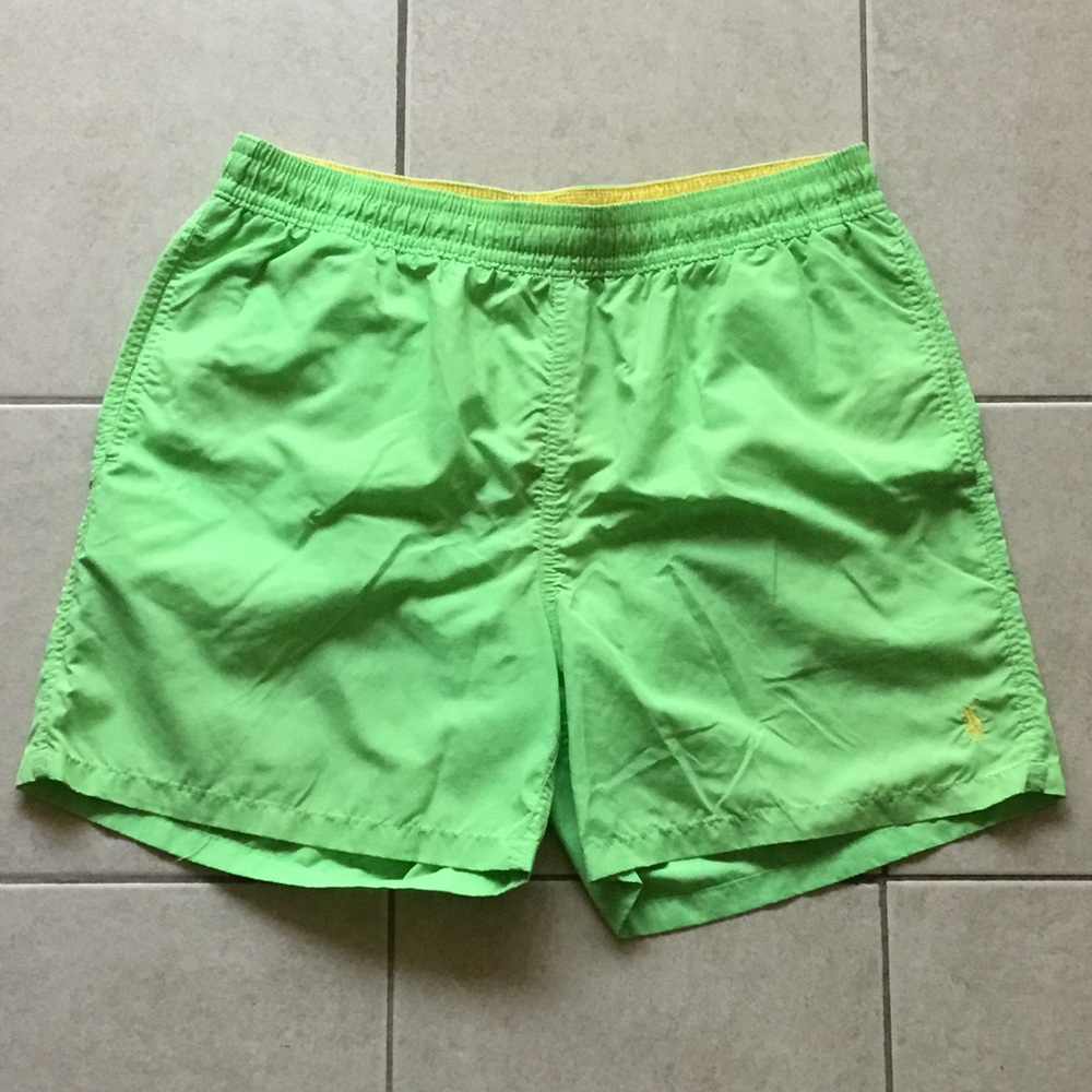 Mens Polo Ralph Lauren Green Swim Trunks XL